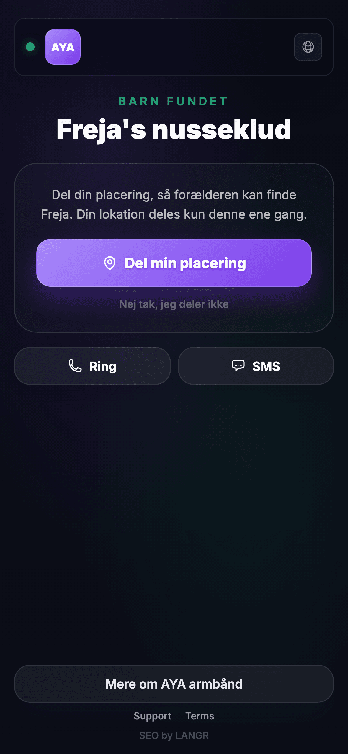 Finderen scanner QR-koden