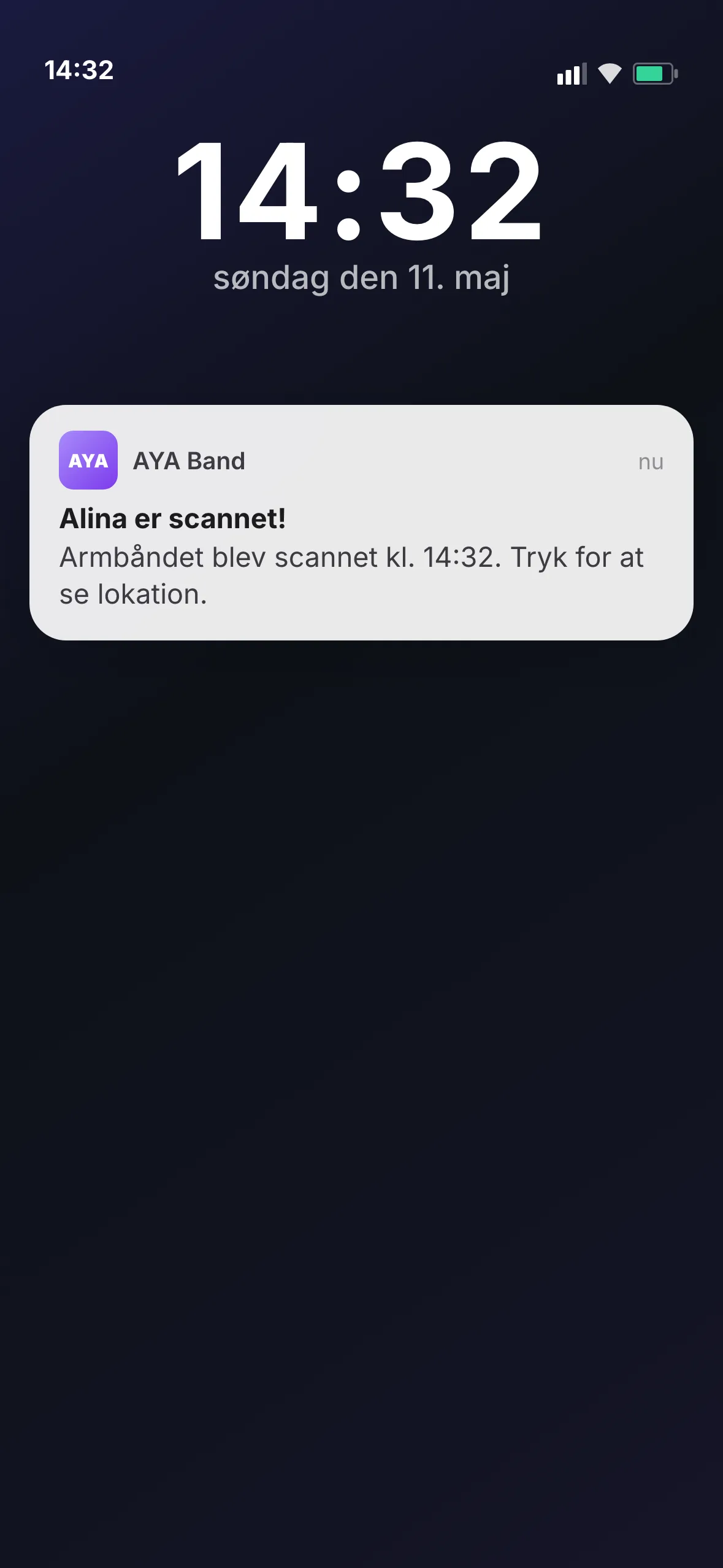 Øjeblikkelig besked